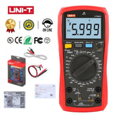 UNI-T UT890D+ Digital Multimeter, 6000 Counts, True RMS, CAT III 1000V, Live Wire Test, NCV, 20A Current, 99.99mF Capacitance